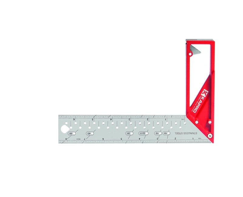 Kapro - 353 Professional Ledge-It Try & Mitre Square - For Leveling and Measuring - Features Stainless Steel Blade, Retractable Ledge, and Etched Ruler Markings - 8 Inch - Image 1